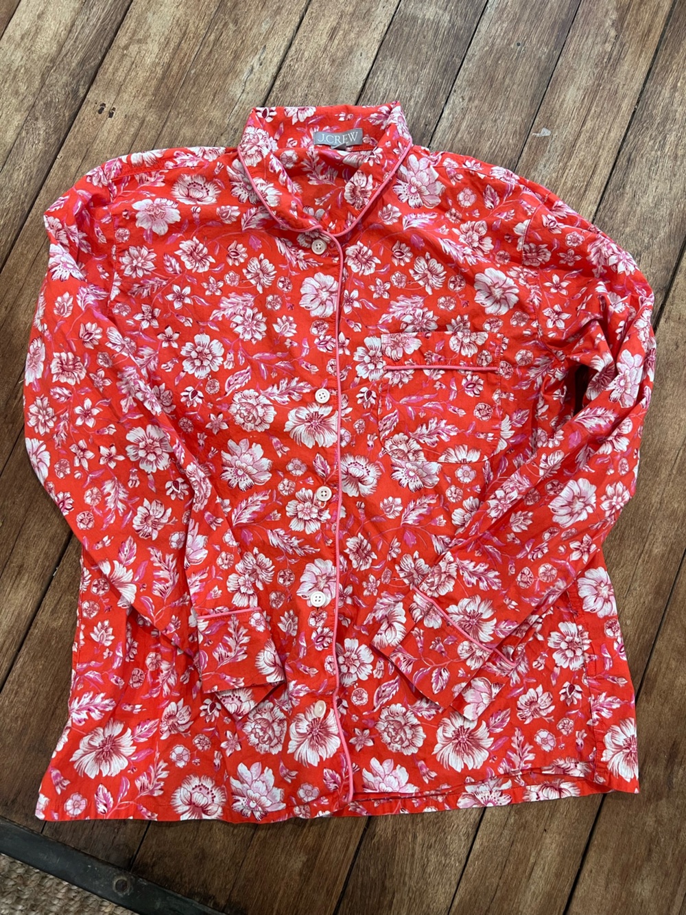 J. Crew Pajamas Medium
Long-sleeve cotton poplin pajama set in poppy fields. - Picture 2 of 11